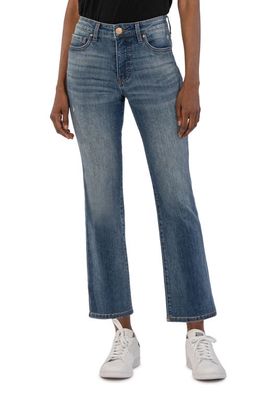 KUT from the Kloth Kelsey Fab Ab High Waist Ankle Flare Jeans in Reassuring