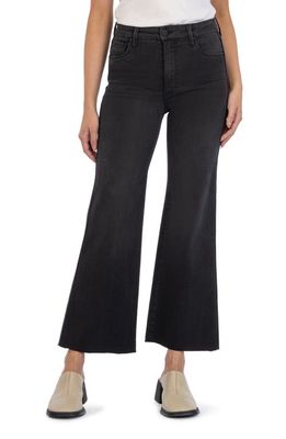 KUT from the Kloth Meg Fab Ab High Waist Raw Hem Ankle Wide Leg Jeans in Experiences