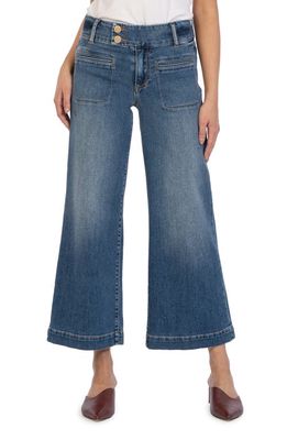 KUT from the Kloth Meg High Waist Ankle Wide Leg Jeans in Nicety