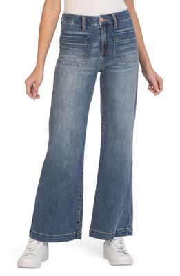 KUT from the Kloth Meg High Waist Wide Leg Jeans in Clear