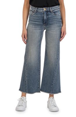 KUT from the Kloth Meg Seamed High Waist Ankle Wide Leg Jeans in Reliance
