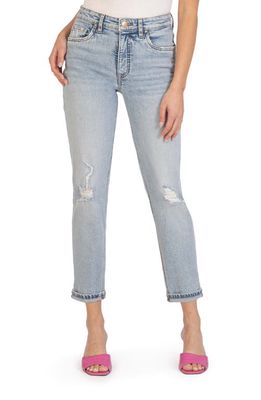 KUT from the Kloth Rachael Fab Ab Ripped High Waist Mom Jeans in Avid
