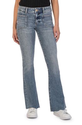 KUT from the Kloth Stella Fab Ab Mid Rise Flare Jeans in Confine