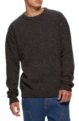 KUWALLA Brushed Crewneck Sweater in Black