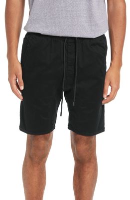 KUWALLA Stretch Cotton Chino Shorts in Black