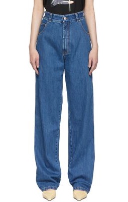 Kwaidan Editions SSENSE Exclusive Blue Tapered Jeans