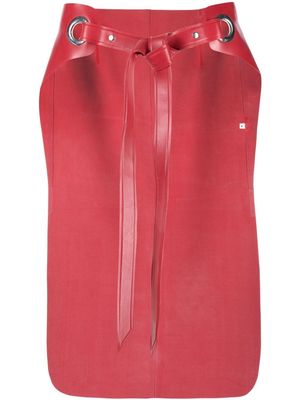 Kwaidan Editions tie-fastening apron-style skirt - Red