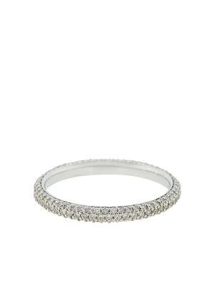 KWIAT 18kt white gold Moonlight 3-Row pave diamonds ring - Silver