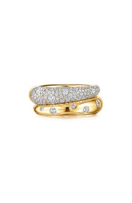 Kwiat Cobblestone Double Ring in Yellow Gold/Diamond