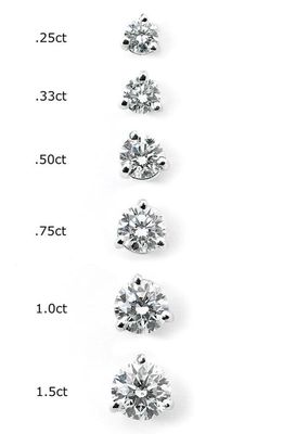 Kwiat Diamond & Platinum Stud Earrings in White