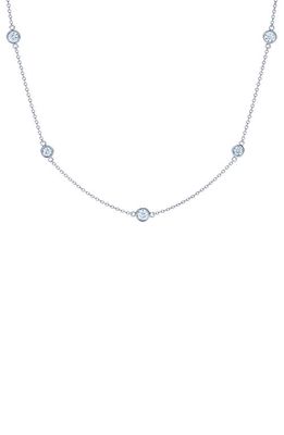 Kwiat Diamond Station Classic Necklace in 18K White Gold