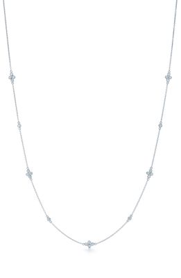 Kwiat Diamond Station String Necklace in White Gold