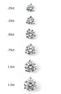 Kwiat Round Brilliant Cut Diamond & Platinum Stud Earrings - 0.25ct. in White 1.4 Ctw 