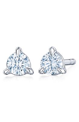 Kwiat Round Brilliant Cut Diamond & Platinum Stud Earrings - 0.30ct. in White 0.30 Ctw 