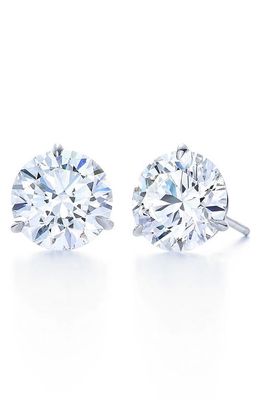 Kwiat Round Brilliant Cut Diamond & Platinum Stud Earrings - 0.70ct. in D0.75 Hisi Plt 