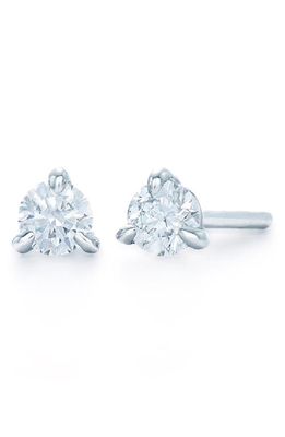 Kwiat Round Brilliant Cut Diamond & Platinum Stud Earrings - .25ct. in Platinum 0.25 Ctw 