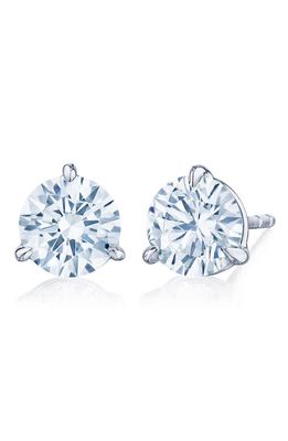 Kwiat Round Diamond & Platinum Stud Earrings
