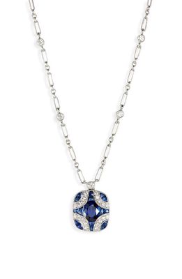 Kwiat Sapphire & Diamond Pendant Necklace in Blue Sapphire
