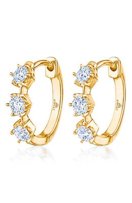 Kwiat Starry Night Diamond Huggie Hoop Earrings in Gold