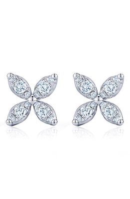 Kwiat Sunburst Diamond Stud Earrings in White