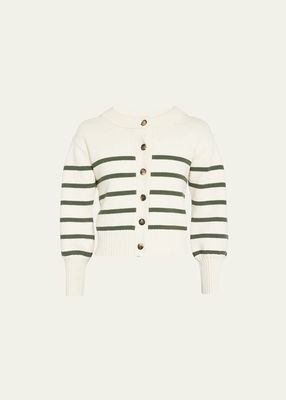 Kylin Striped Button-Front Cardigan