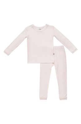 Kyte BABY Kids' Fitted Two-Piece Pajamas in Oat