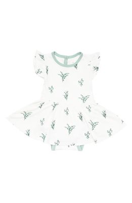 Kyte BABY Ruffle Skirted Bodysuit in Eucalyptus 