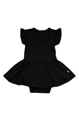 Kyte BABY Ruffle Skirted Bodysuit in Midnight