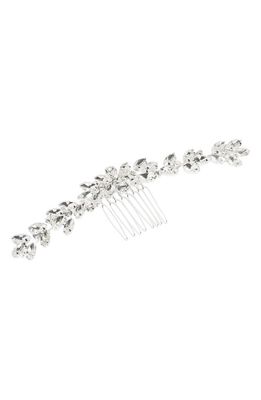 L. Erickson Athena Crystal Hair Comb in Crystal/Silver