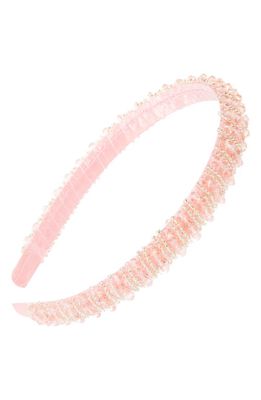 L. Erickson Beaded Headband in Light Pink