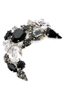 L. Erickson Crystal Arch Tige Boule Barrette in Jet/Black Diamond/Crystal