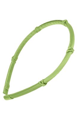 L. Erickson Five-Knot Silk Charmeuse Headband in Sweet Pea