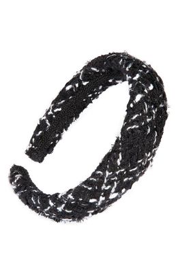 L. Erickson Padded Headband in Black/White Multi