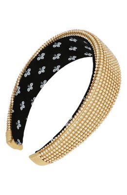 L. Erickson Zenica Crystal Embellished Headband in Gold