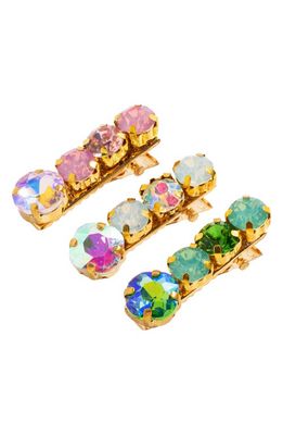 L. Erickson Zola Assorted 3-Pack Pinch Clips in Gold Multi