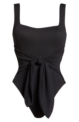 L Space Balboa Tie Waist One-Piece Swimsuit in Black
