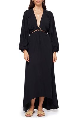 L Space Colette Long Sleeve Cover-Up Dress in Black