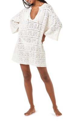 L Space Diamond Eyes Sheer Cover-Up Tunic in Cream