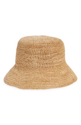L Space Isadora Straw Bucket Hat in Natural