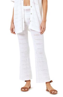 L Space Marbella Open Stitch Cover-Up Pants in White