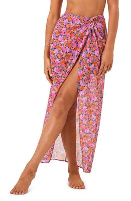 L Space Mia Cover-Up Skirt in Positively Poppies