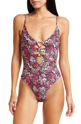 L Space Topanga Classic Floral One-Piece Swimsuit in Wings N Things