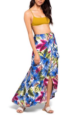 L Space Whitney Cover-Up Wrap Skirt in Electric Palm