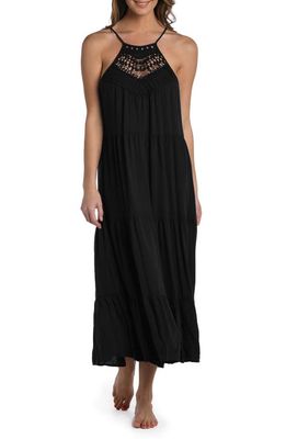 La Blanca Coastal Halter Neck Cover-Up Dress in Black