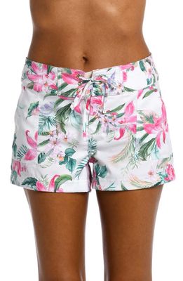 La Blanca Floral Print Cover-Up Shorts in Multi
