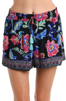 La Blanca Midnight Beach Cover-Up Shorts in Black 