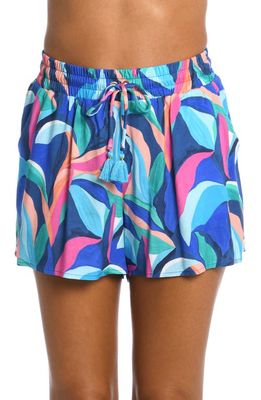 La Blanca Painted Beach Cover-Up Shorts in Multi