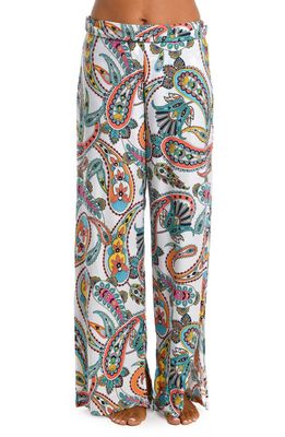 La Blanca Pave Paisley Wide Leg Cover-Up Pants in Multi