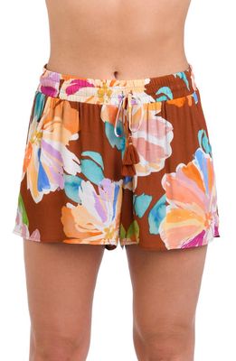 La Blanca Saharan Sands Cover-Up Shorts in Cinnamon 