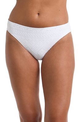 La Blanca Salt Hipster Bikini Bottoms in White 